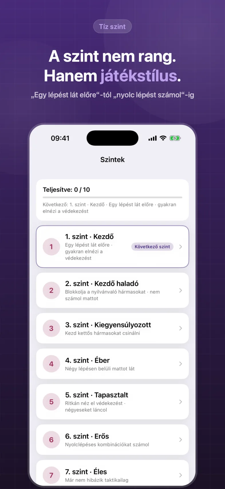OneSolve Amőba: 10 szintes létra