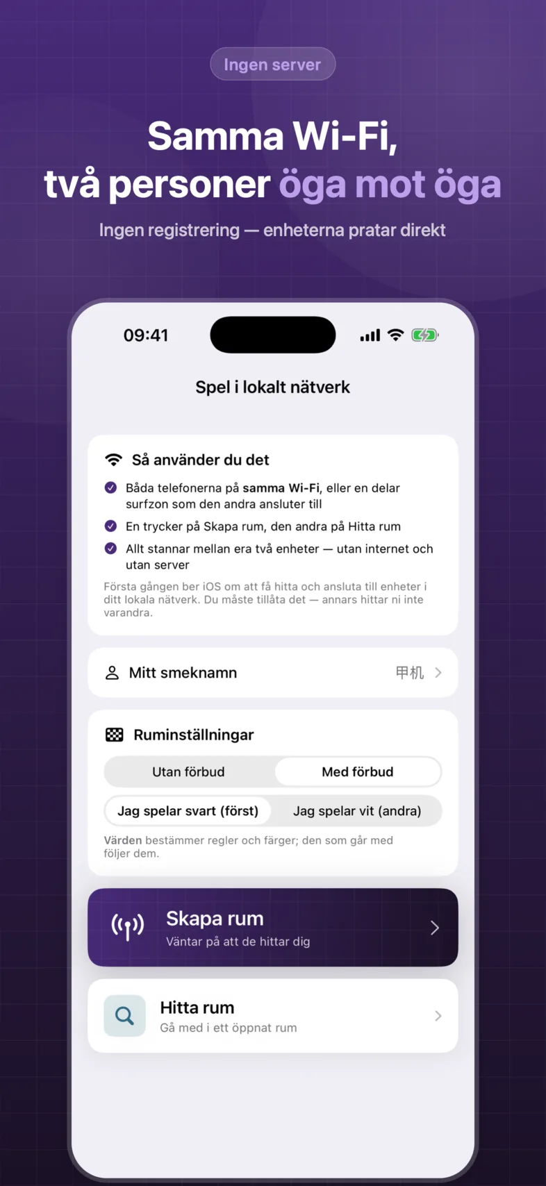 OneSolve Luffarschack: spel i lokalt nätverk